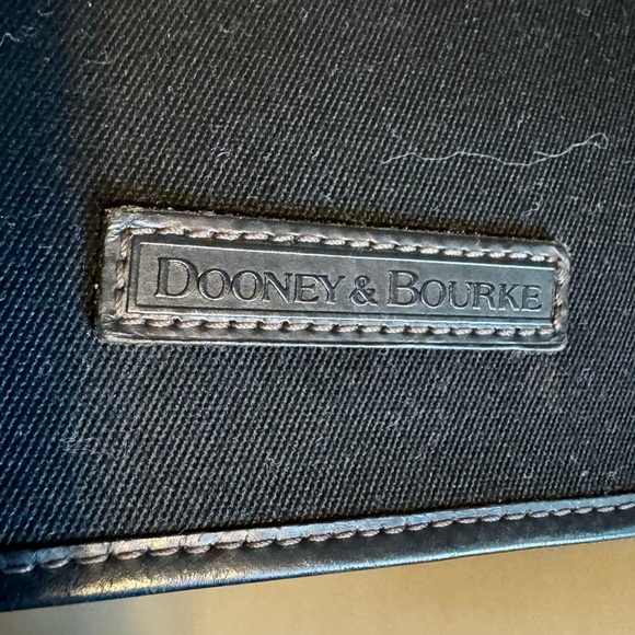 Dooney & Bourke Black Leather Trim Unisex Messenger Bag - Picture 3 of 8